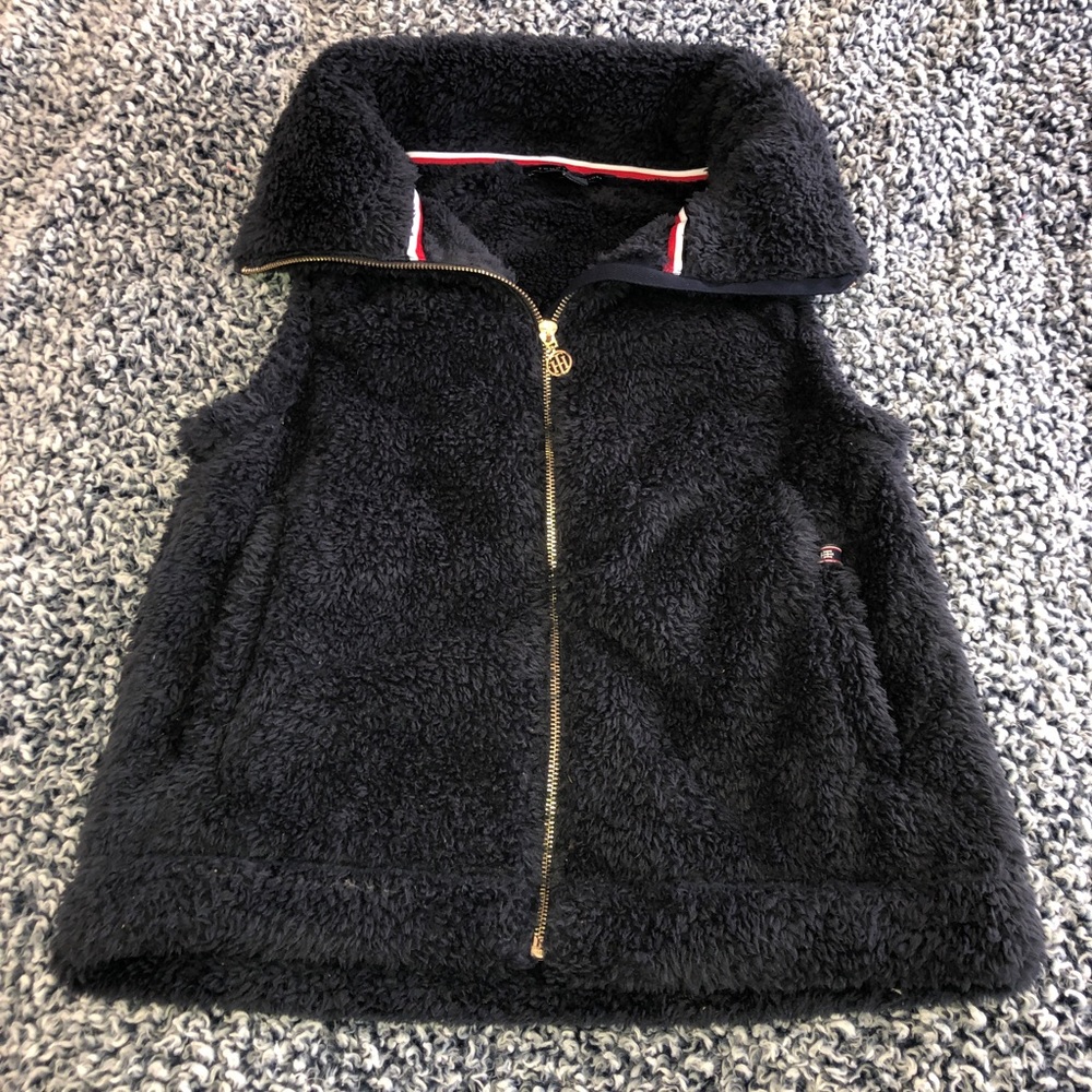 Navy Blue Tommy Hilfiger Fuzzy Vest